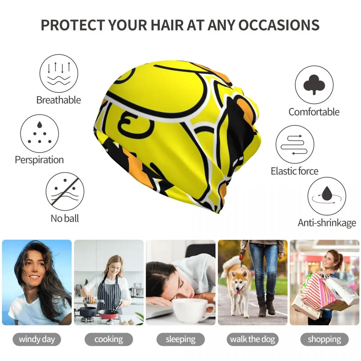Yellow Classic Rubber Duck Bandana Neck Cover Wrap Mask Scarf Multi-use Cycling Scarf Beanies Hat Unisex Adult Breathable view 4