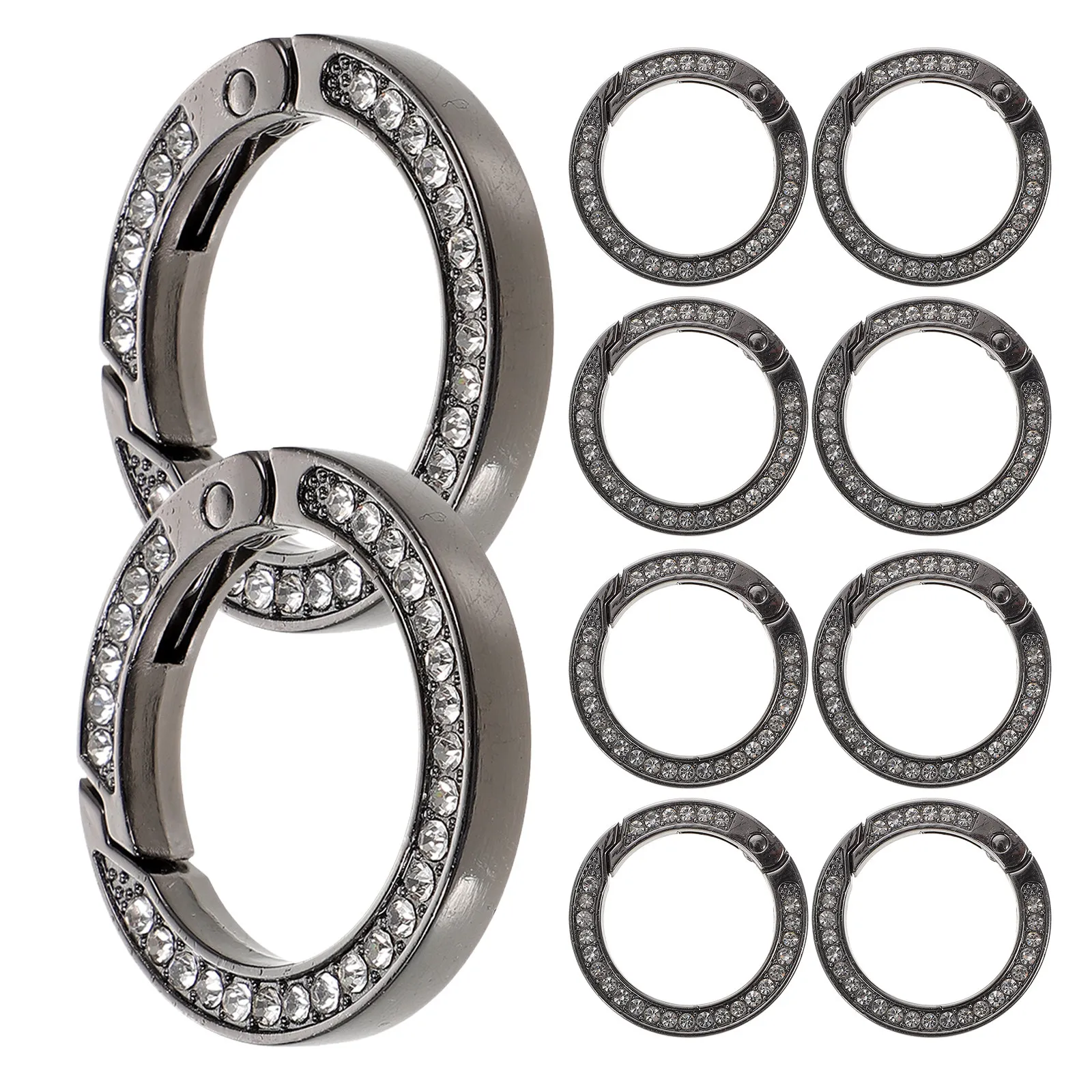 

10 шт. гладких, прочных, легких кольцевых пряжек из сплава для сумок, фурнитура для сумок, шнурков, ошейников для животных, рюкзаков, брелоков, для рукоделия