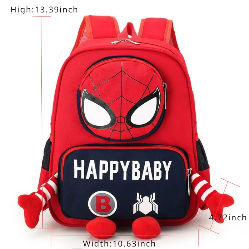 Aoger Anime Spiderman Design Backpack Cartoon Printing Boys Girls Primary Children School Bag Kids Kindergarten Backpack Travel