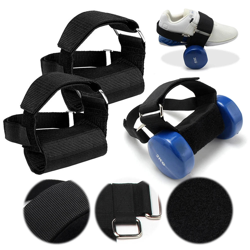 Dumbbell Ankle Strap Ankle Weights Strap with Hook and Loop Fastener Feet Dumbbell Attachment for Leg Muscles Strength Training