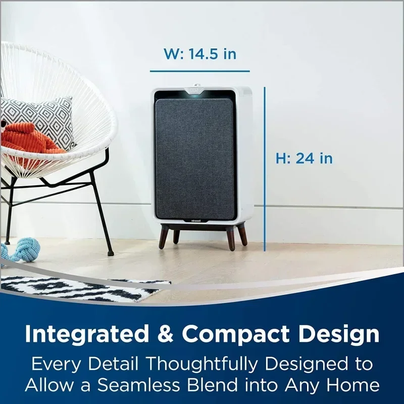 DD2ABISSELL air320 Smart Purifier with HEPA and Carbon Filters for Large Room and Home,Quiet Bedroom Air Cleaner,Auto Mode,2768A