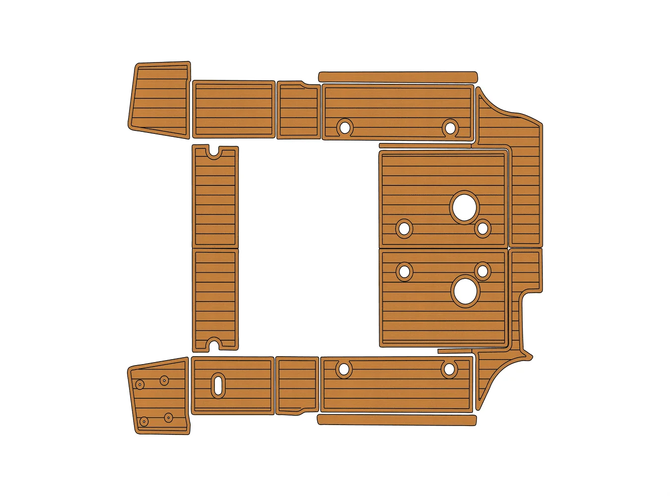 2015 سريعة الفضة 905 Pilothouse 1/4 "6 مللي متر إيفا رغوة عدم الانزلاق PVC خشب الساج التزيين البحرية حصيرة أكوا السجاد البحرية الطابق #1
