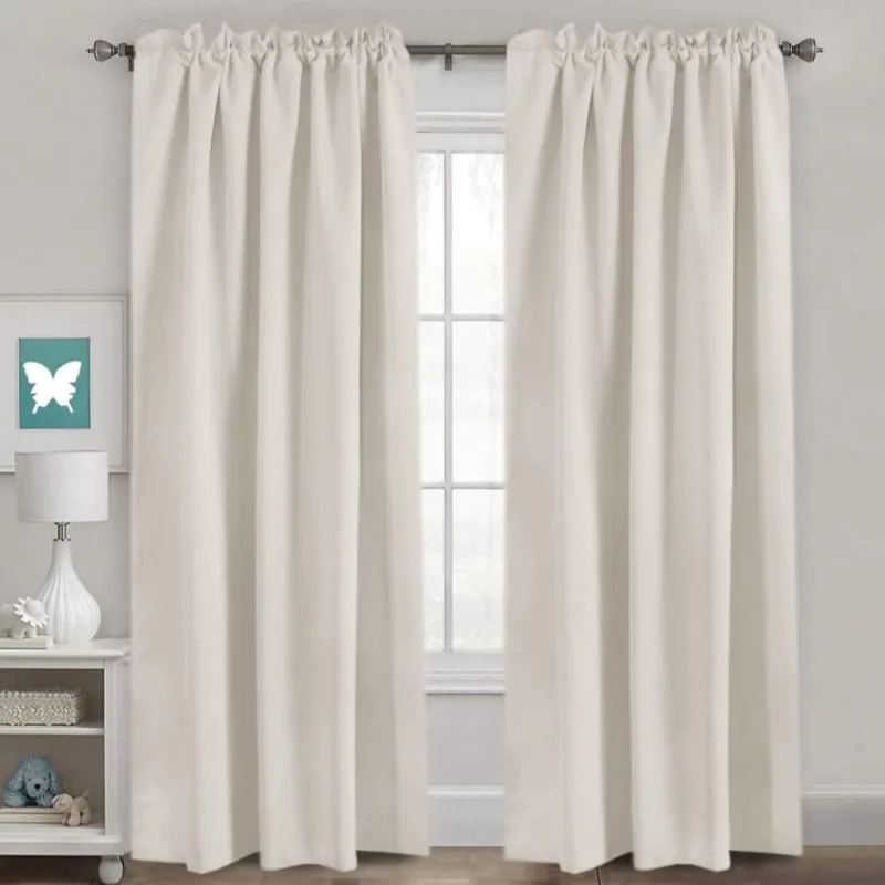 Light Reducing Curtains Thermal Insulated Window Treatment Panels Room Darkening Privacy Assured Drapes for Living