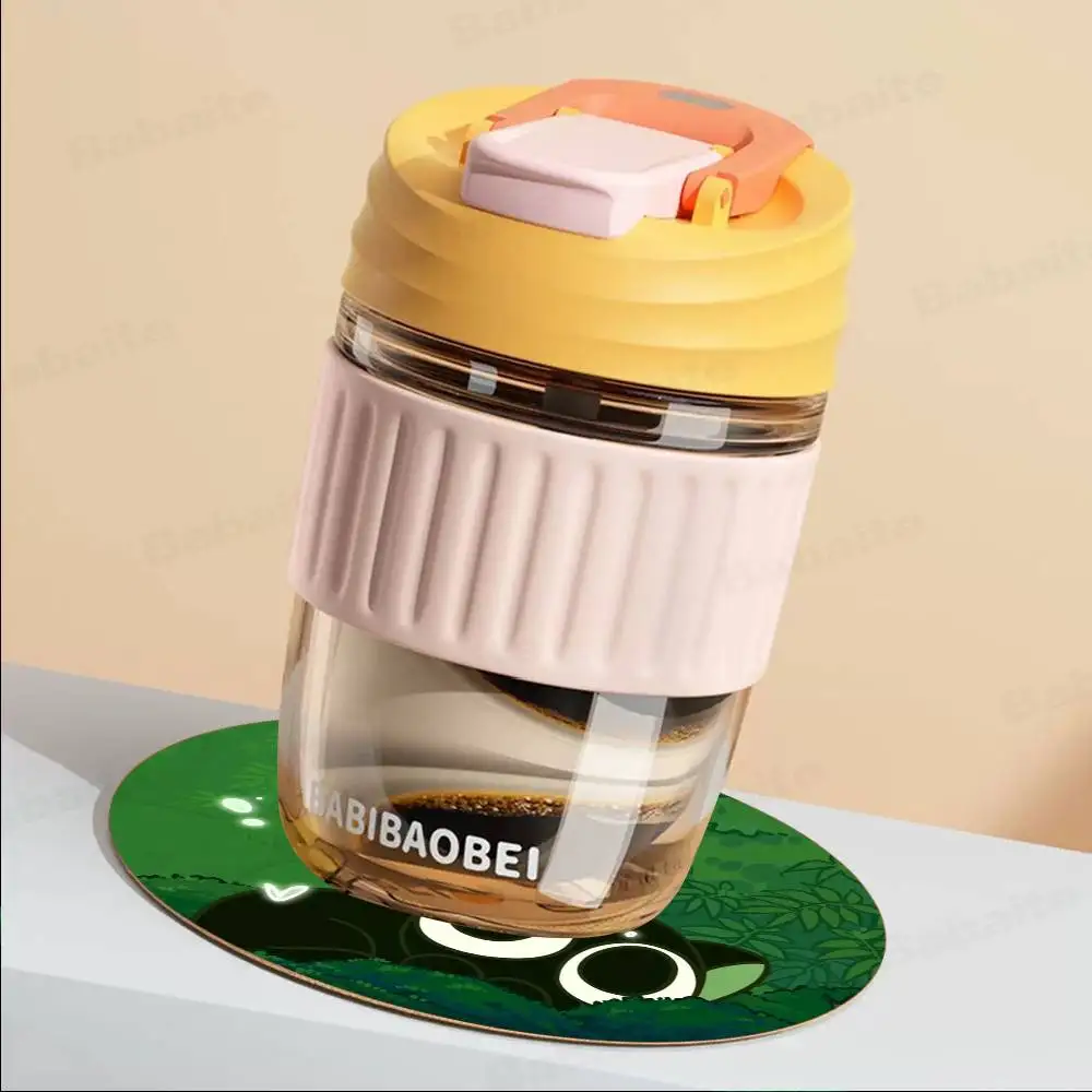 Luo Xiaohei pattern art painted wooden anti-slip coasters, suitable for decoration of living room kitchenware 3