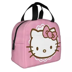 Cute Hello Kitty Anime Insulated Lunch Bags borsa termica Contenitore per pasti portatile Tote Lunch Box borse per alimenti College Outdoor