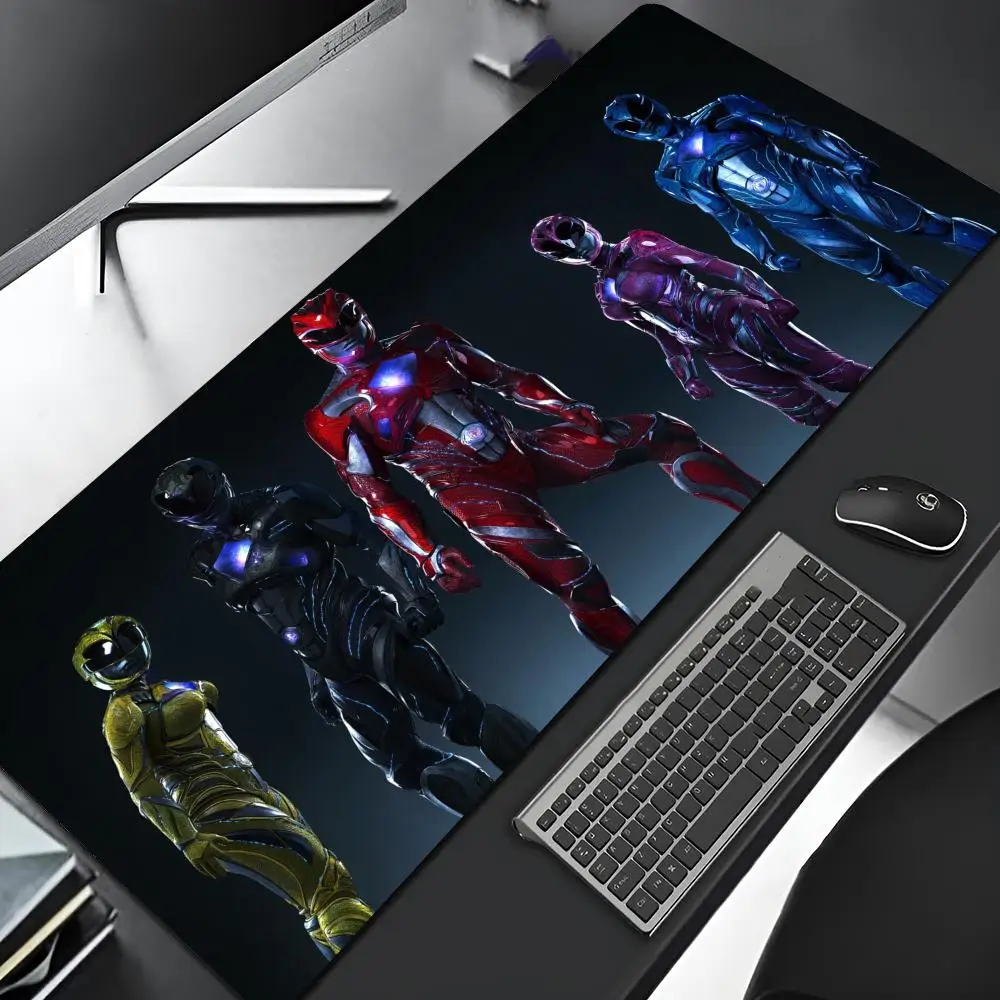 Alfombrilla de ratón PowerS R-Rangers para videojuegos, borde de bloqueo, ordenador grande, Gamer, Animal, alfombrilla de goma grande para ratón, alfombrilla de escritorio para ordenador portátil