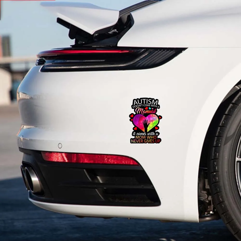 

Аутизм не приходит с ручной мамой никогда не сдавайся наклейкой подарок для осведомленности об аутизме украшение для ноутбука бутылка для воды стакан C