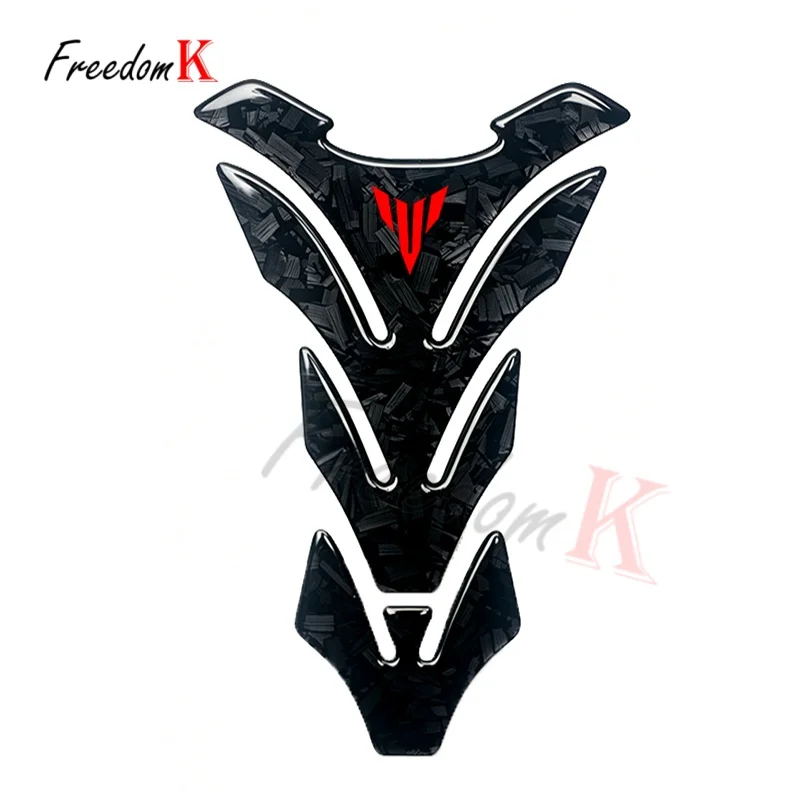 3D Forged Carbon Fiber Motorcycle Tank Pad Fit For MT MT-07 MT-09 MT07 MT09 FZ-07 FZ-09 Waterproof & Anti-slip Wear Resistant