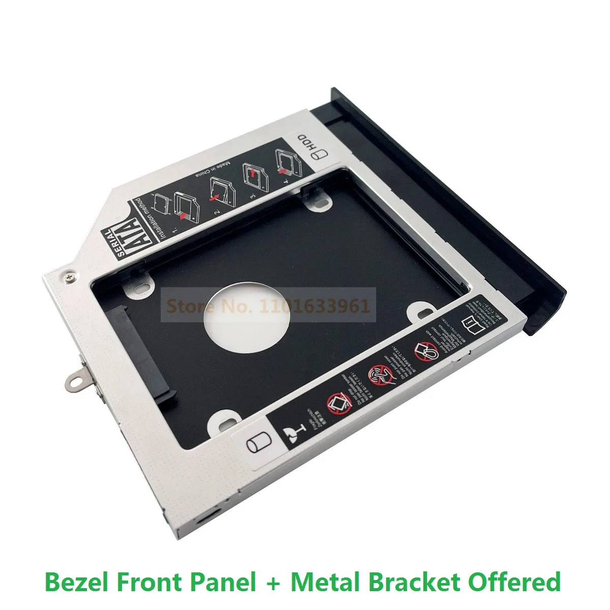 

with Bezel Panel Faceplate SATA 2nd Hard Drive HDD SSD Optical Bay Caddy Frame Bracket for Acer Aspire E5-572 E5-572G