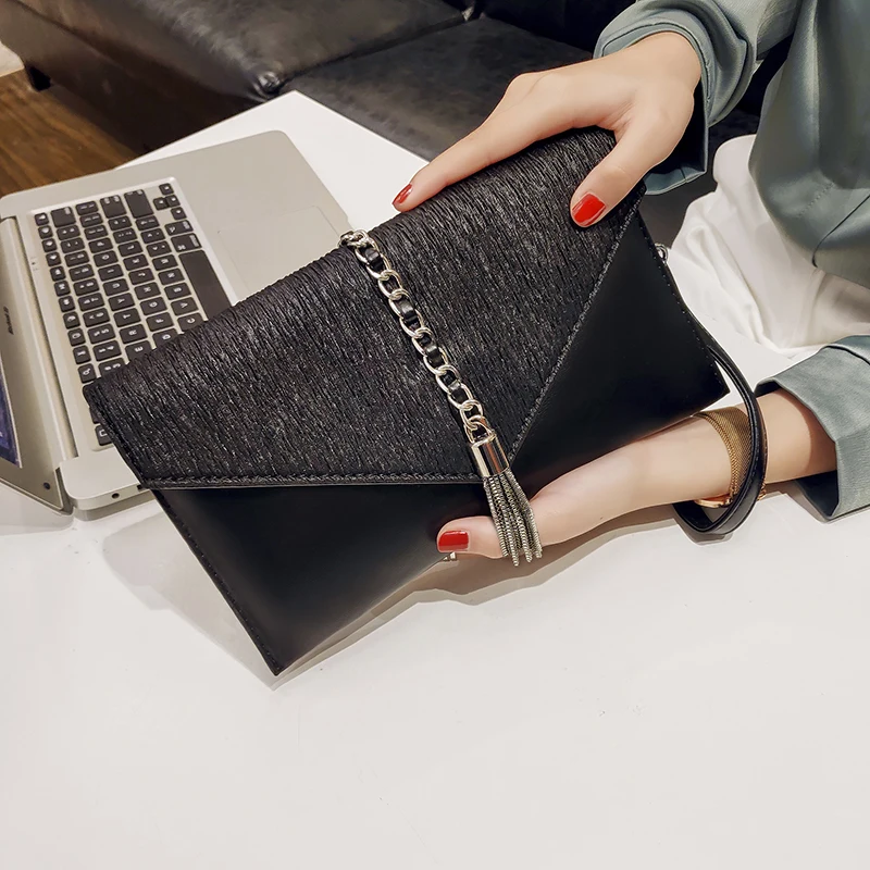 

Женский клатч, вечерние сумки, новинка 2024, модная Банкетная женская сумка, универсальная сумка через плечо с кисточкой