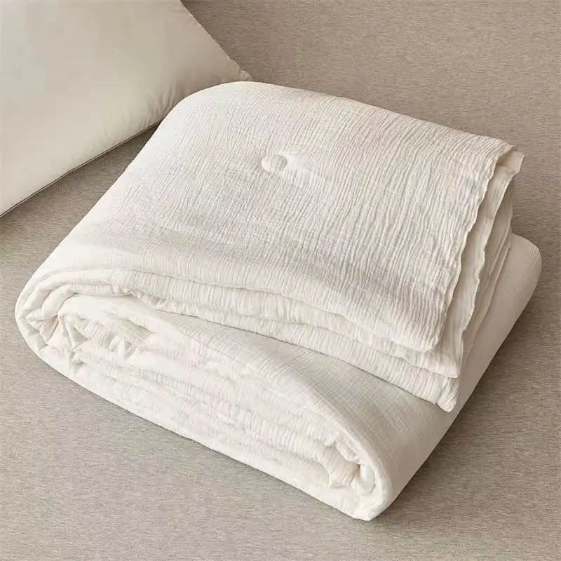 

Summer Blanket Cotton Quilt White Thin Comforter Twin Queen Size Washable Duvet For Children Single And Double Bedding Bedspread