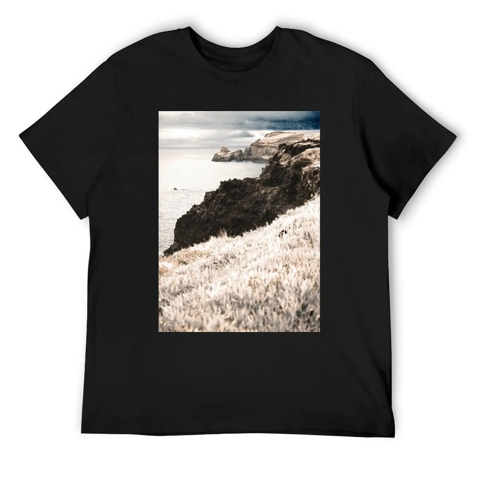 

Coastal landscape T-Shirt cotton man t-shirts aesthetic clothes summer tops men workout shirt