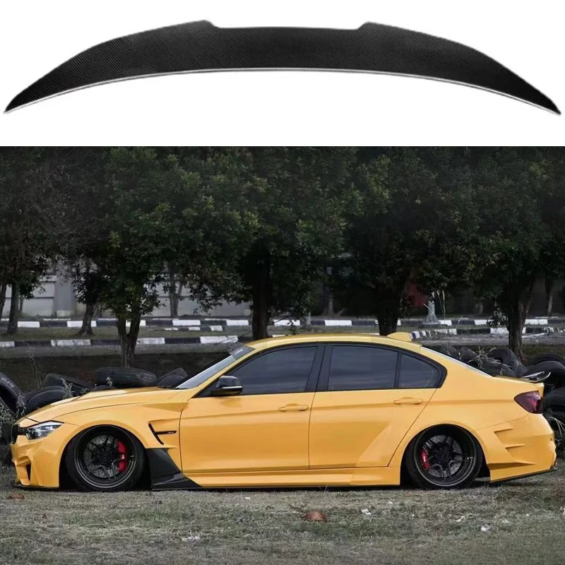 Suitable for BMW 3 Series F30 modify PSM Style Carbon fiber Rear Spoiler Trunk wing 2013-2019 FRP carbonSpoiler