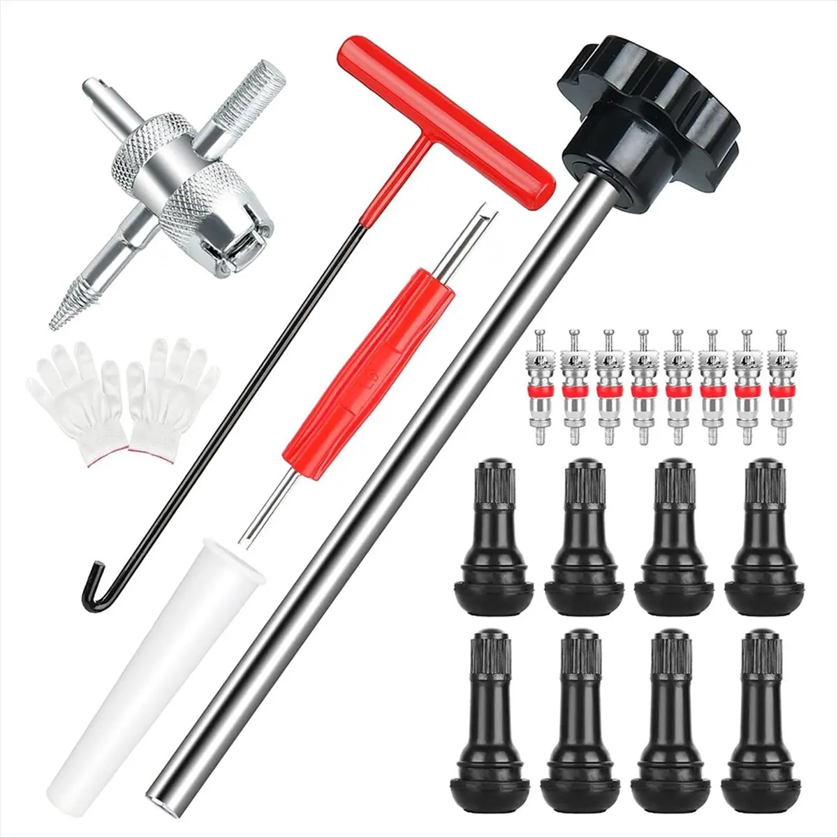 MALL Quick Change Tire Valve Tool Kit, Tire Valve Stem Core Replacement Tool Kit, Perfect Tool for Replacing Leaking Valve