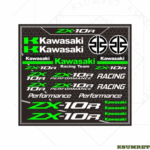 가와사키 ZX-10R 로고 스티커 오토바이 ZX-10R 엠블럼 스티커 데칼 용 비닐