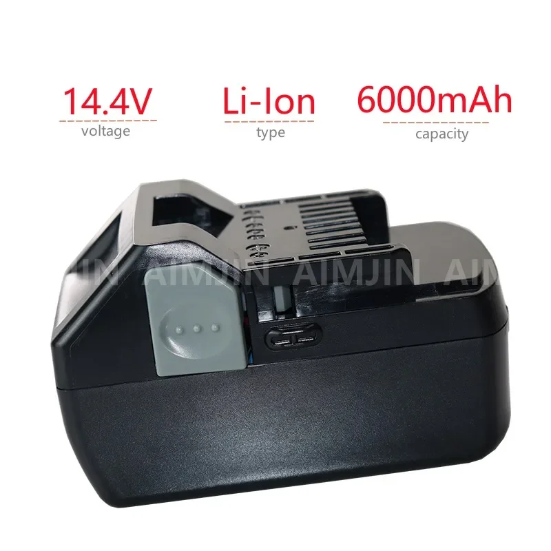 

6000mah Rechargeable Battery For Hitachi 14.4v 6.0Ah Replacement BSL1430 bsl1430 CJ14DSL BSL1440 CR14DSL BSL1415 Tool Battery