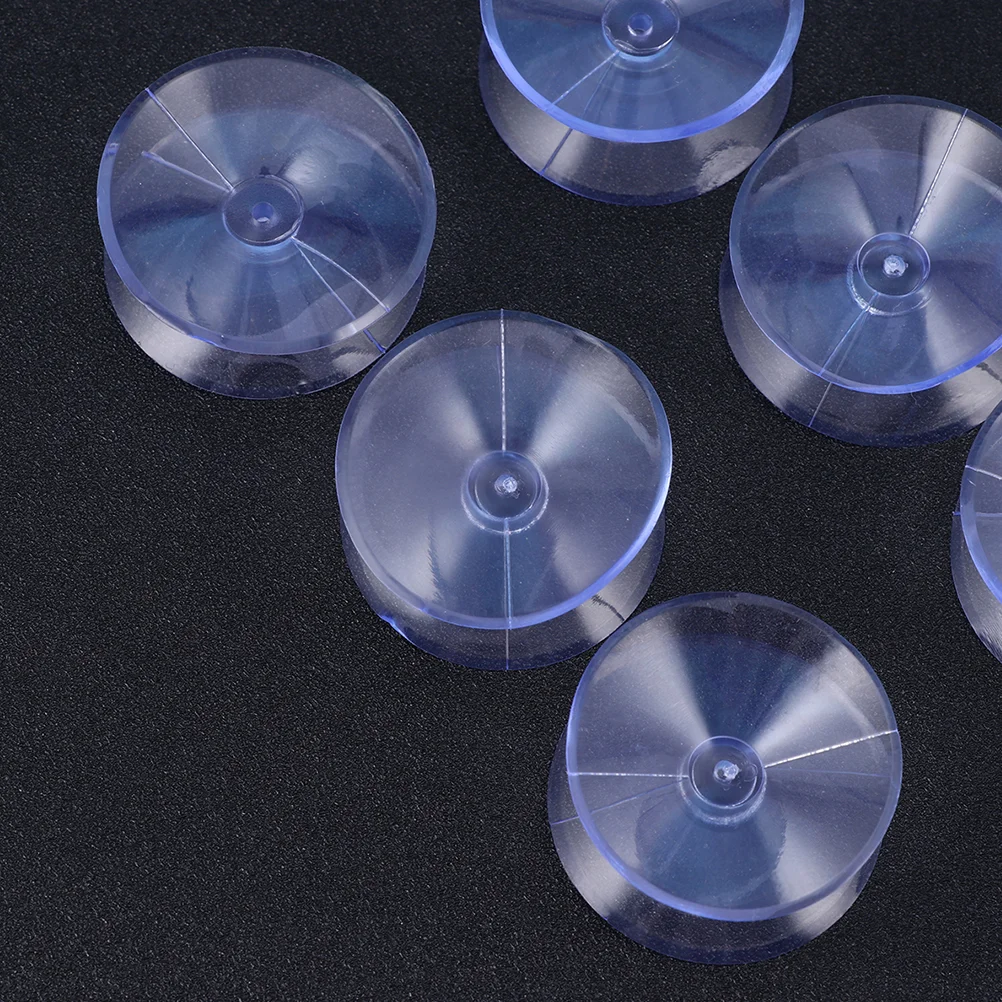 

48 Pcs Transparent Suckers Clear Suction Cups Rubber Pads for Glass Without Hooks