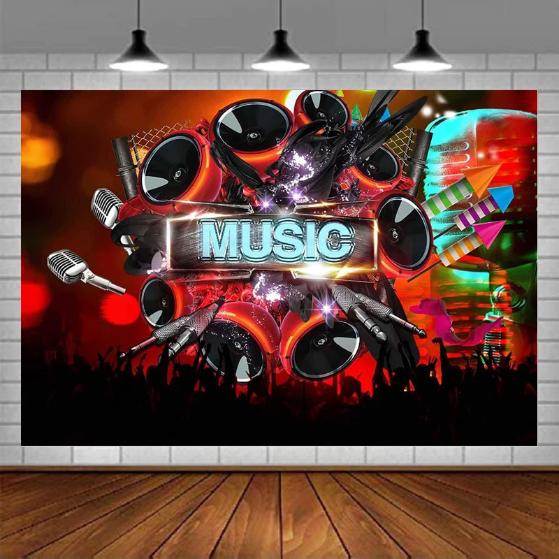 Music Photography Backdrop The Concert Background Theme Party Decoration Poster Wallpaper Photo Booth Props Banner