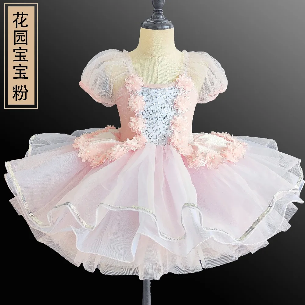 Kids Clothes Stage Costumes Performance Princess Fairy Children Clothing Leotards for Girls Dress Ballet Tutu Dance Wear Party image 5