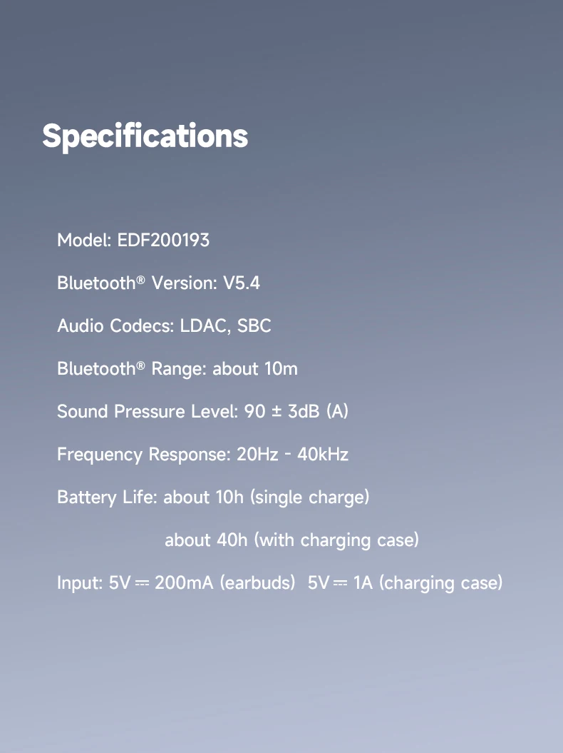 Edifier Comfo Flex Open-Ear True Wireless Ohrhörer Hi-Res Audio 40 Std. Spielzeit KI-Anruf-Geräuschunterdrückung Bluetooth 5.4 Kopfhörer – Detail 14