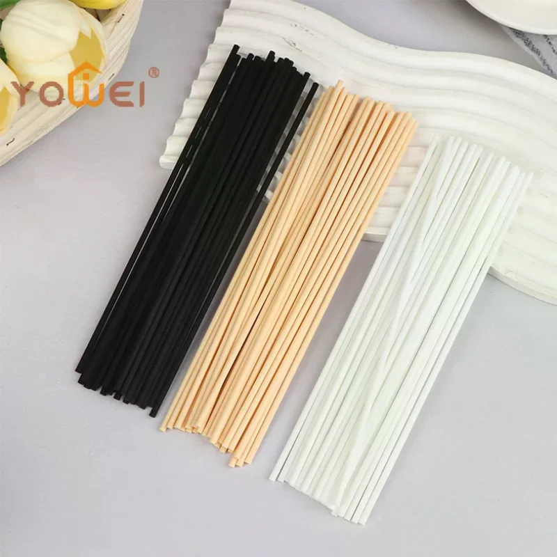 50Pcs/Pack Diffuser Sticks , Fragrance Refill Fibre Reed Thick Aromatherapy Diffuser Sticks For Diffuser Oils Home Decoration