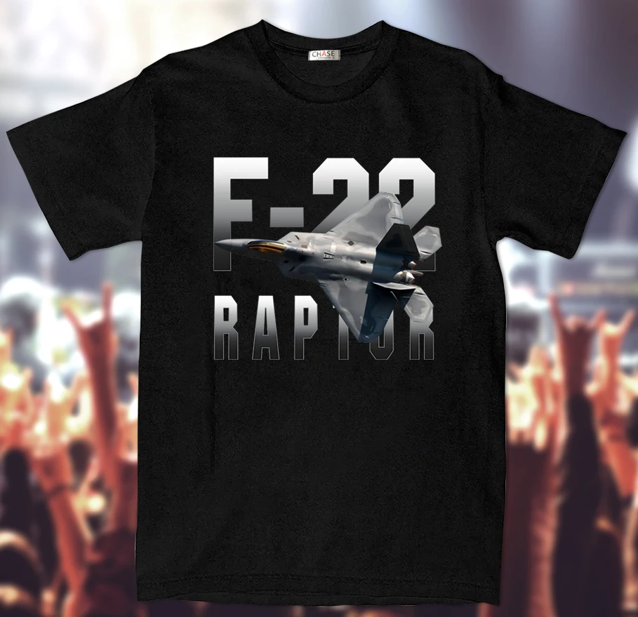 

2025 Новая модель, модная мужская футболка LE Air Force F-22 Raptor Fighter Jet в стиле милитари, летние футболки унисекс с короткими рукавами, футболка с рисунком
