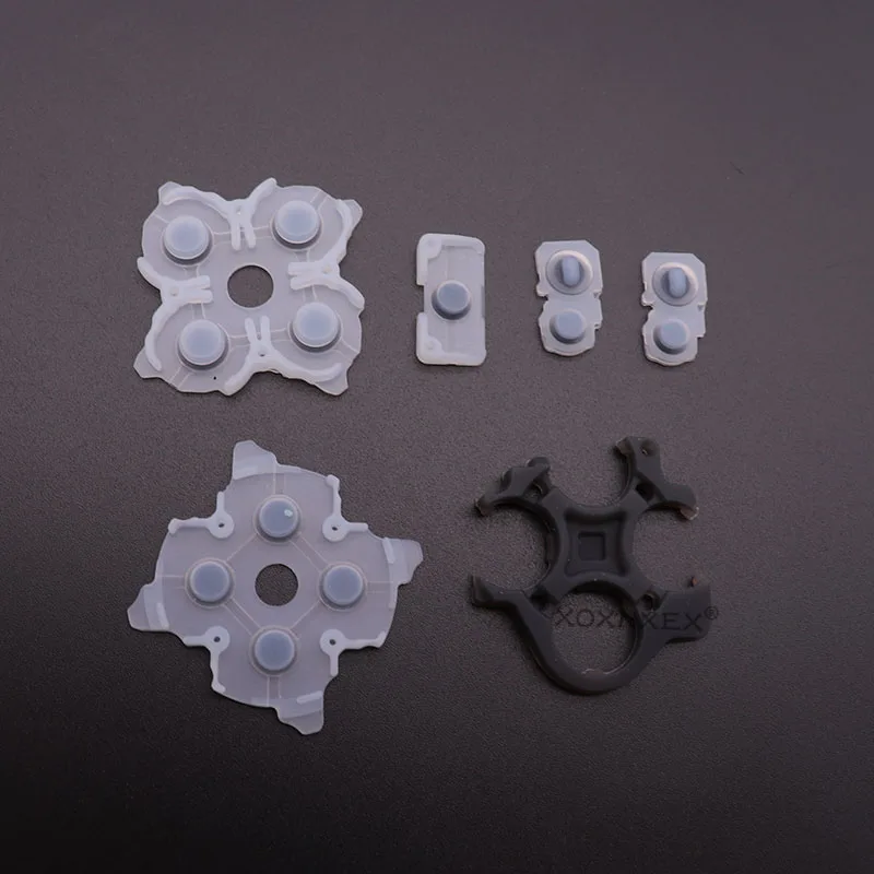XOXNXEX 1set Silicone Conductive Rubber Adhesive Button Pad Keypads Silicone Buttons D-pad controller rubber for ps5 V1 V2