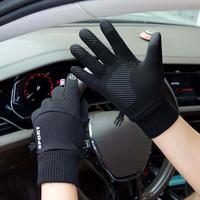 Fleece Gloves Winter Motorcyclist Gloves Cycling Warm Fleece Skiing Bicycle Waterproof Thermal Gloves Gym Touch Screen Anti-slip