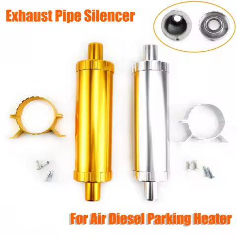24mm Muffler Noise Reducer Upgraded Air Diesel Parking Heater Exhaust Pipe Stainless Steel Round For Car Truck Caravan Camper