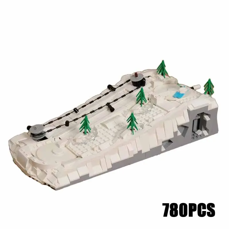 Moc Building Bricks Working Ski Hill Model Technology Blocks GBC Simulated Skiing Device Toy DIY Set Assembly Gifts