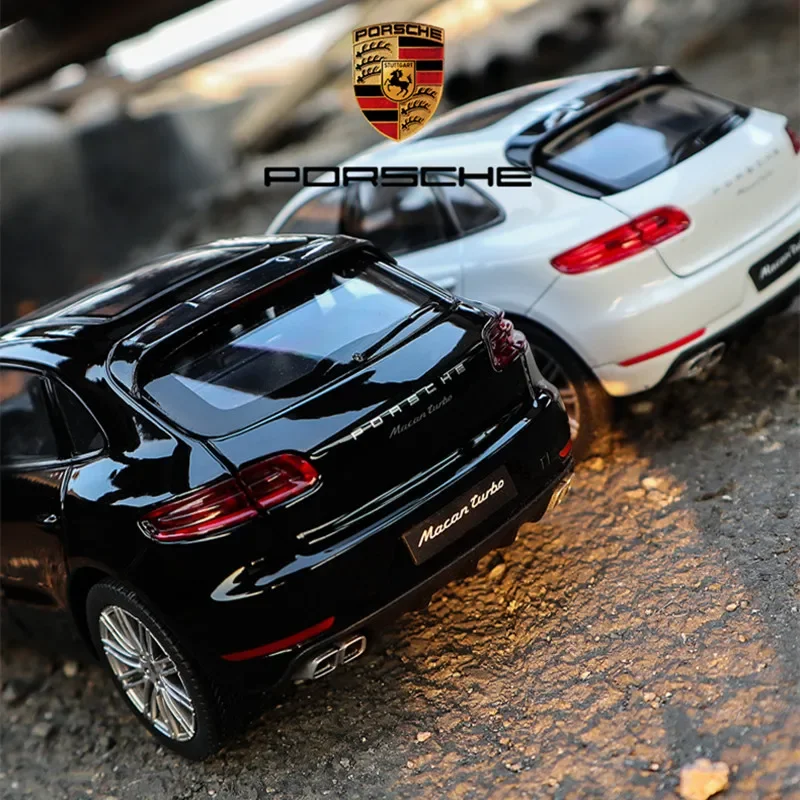 Welly 1:24 Porsche Macan Turbo alloy car model Diecasts & Toy Vehicles Collect gifts Non-remote control type transport toy