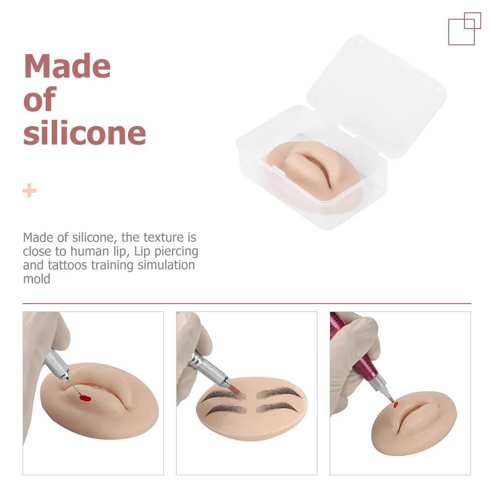 Labbra per pratica in silicone Modello 5 Fornitura di accessori Pelle elastica portatile artificiale finta