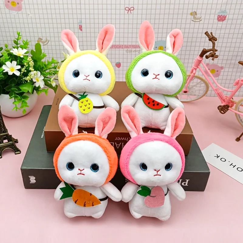 

Новинка, мультяшная креативная подвеска в виде зайчика, ананаса, моркови, мягкая плюшевая Подвеска для пар, подарок на день рождения