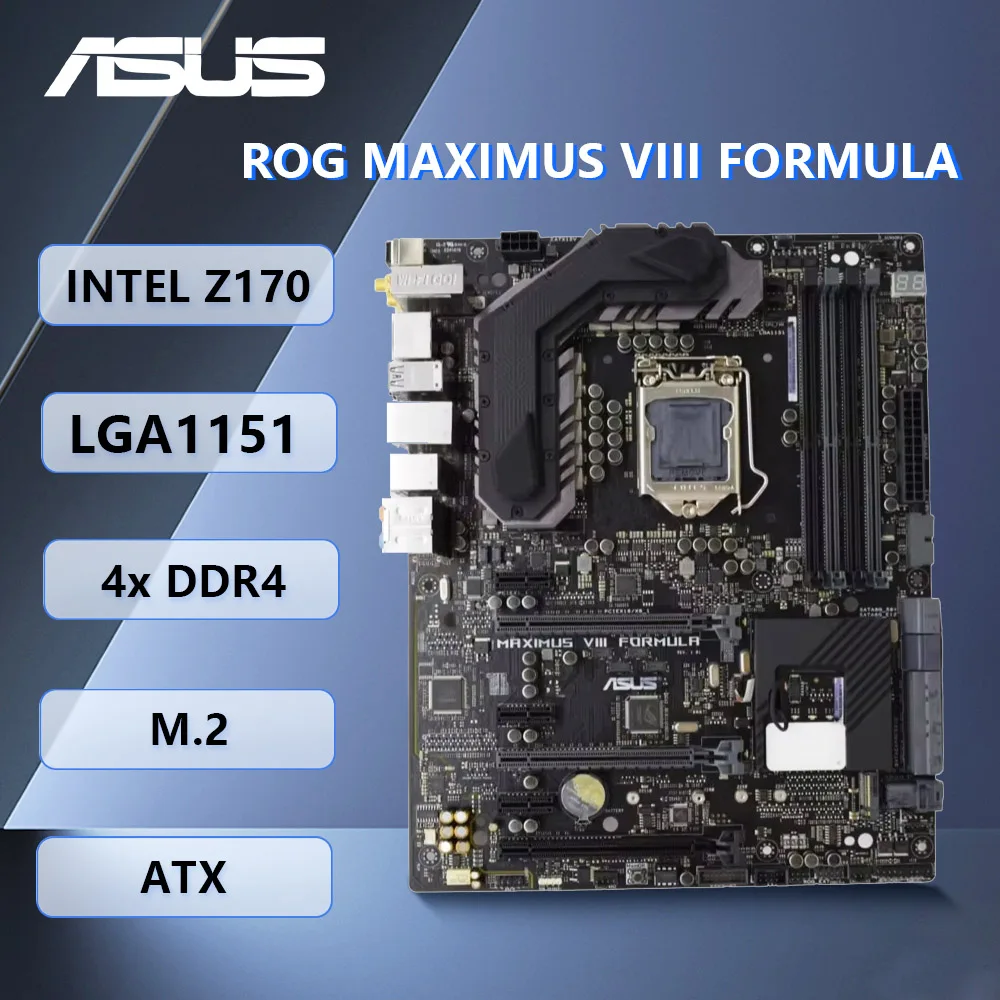 Placa-mãe ASUS ROG MAXIMUS VIII FORMULA Intel Z170 LGA 1151 M.2 DDR4 64GB ATX Suporta i7 6700K 7700K 7700 i5 6500 7600 i3 6300