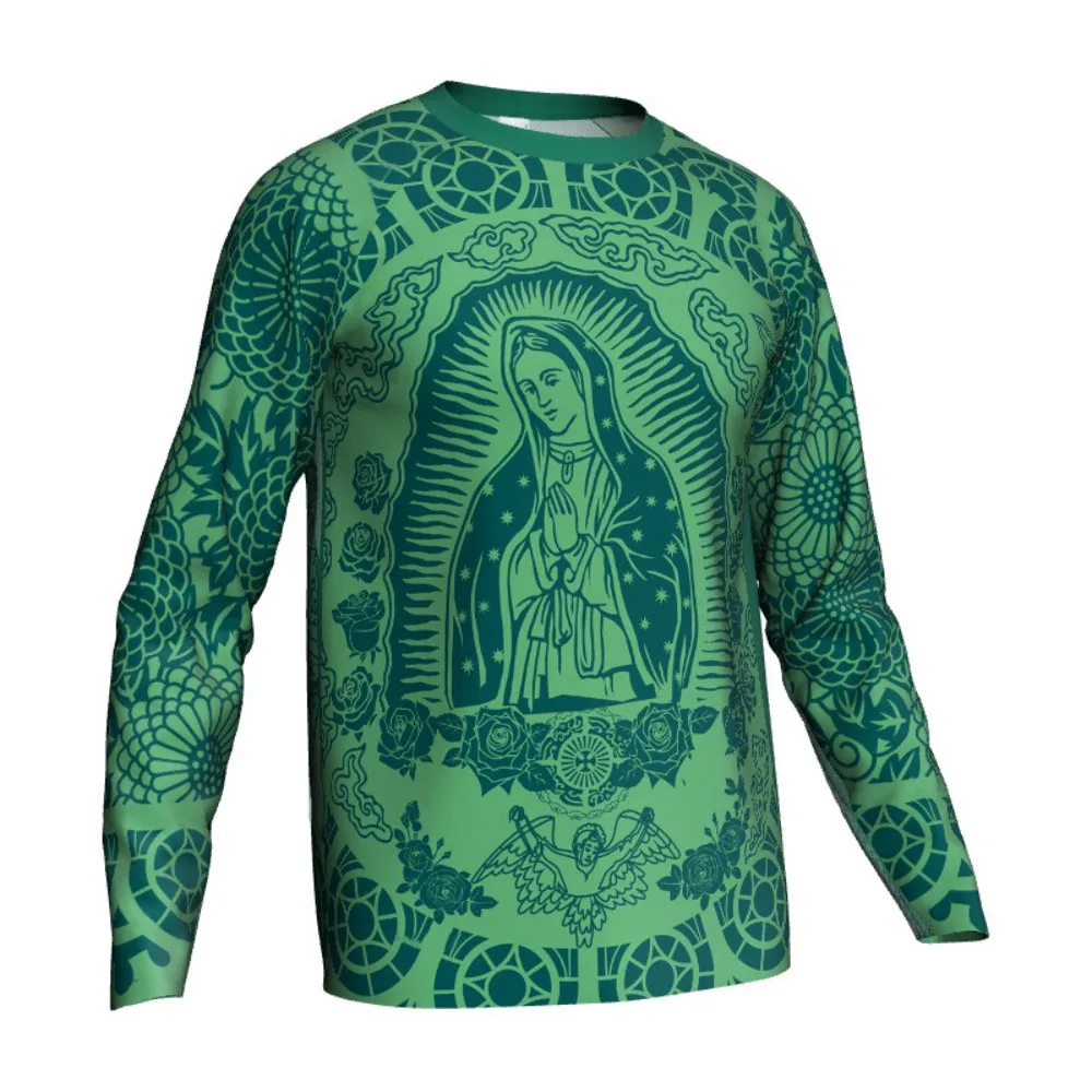 ماريا قميص جبل على الطرق الوعرة الدراجة الإنحدار يسوع سترة موضة الدراجة دراجة هوائية جبلية Mx جيرسي الرياضة قطار تي شيرت #4