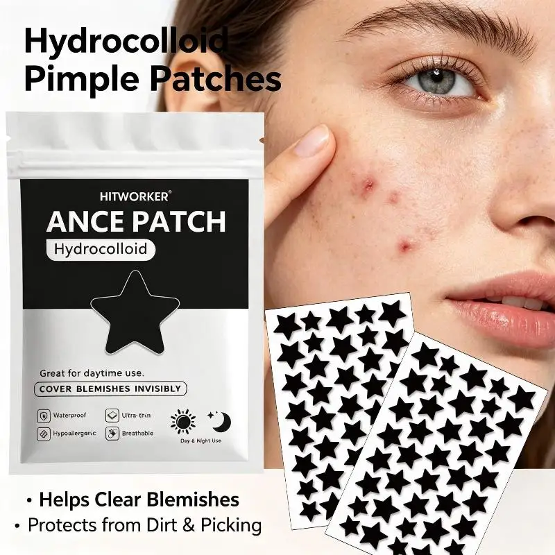 400/600/800Pcs Patches Hydrocolloid Pimple Patch Black Star Waterproof Shape Spots Pimple Treatment Concealer Patches