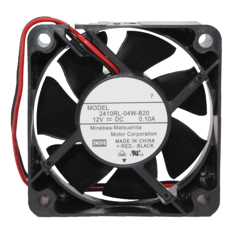 

New and original 2410RL-04W-B20 6cm 60mm fan 6025 60x60x25mm DC 12V 0.10A Double ball bearing silent cooling fan