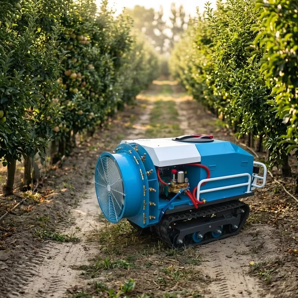 High Pressure Remote Control Crawler Sprayer 500L Orchard Vineyard Fruit Tree Air Blast Mist Blower Fogger Power Garden