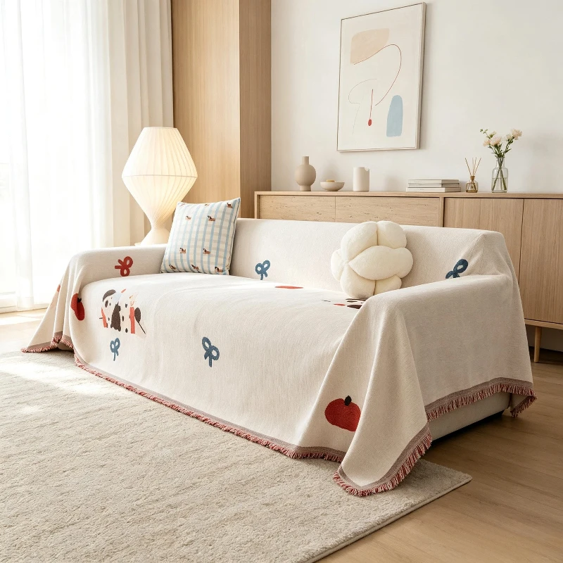 Anti Cat Scratch And Dust-Proof Sofa Towel Set Washable Functional Blanket Autumn And Winter Thick Sofa Cover