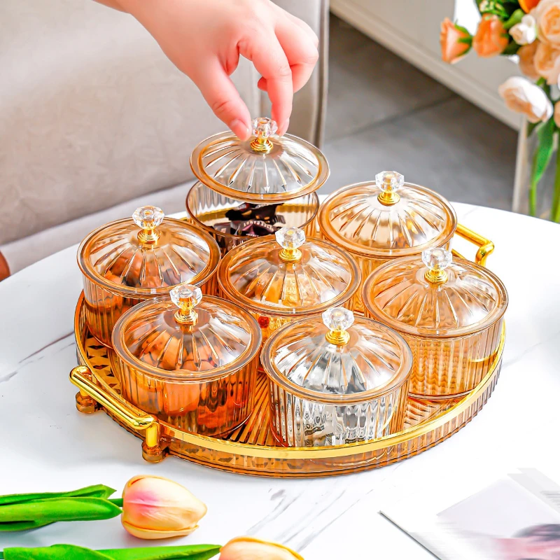 

Bar Fruit Plate, Multi - Compartment Divided Plate, Creative Living - Room Sunflower - Seed Plate