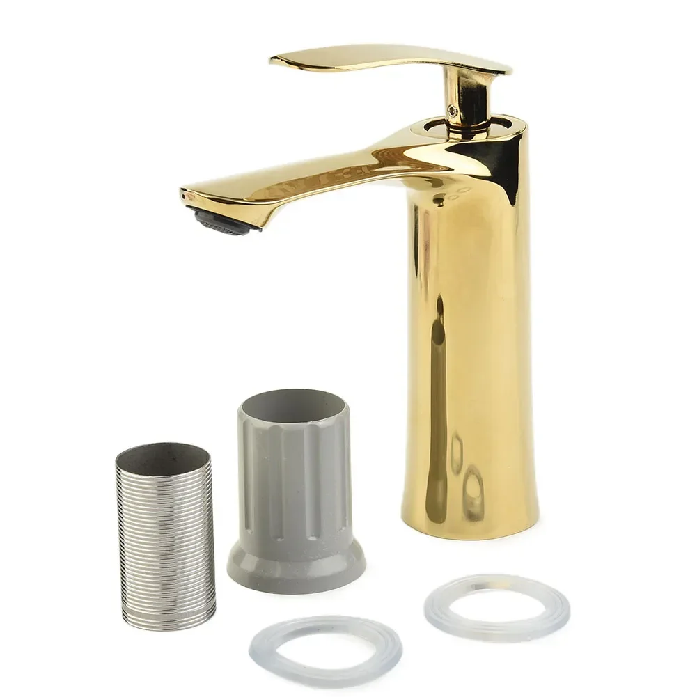 

Waterfall Bathroom Vanity Mixer with Gold Brass Finish, Single Hole Deck Mounted Faucet A Must Have for Your Home