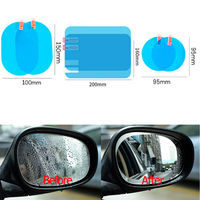 Car Rearview Mirror Protective Film Anti Fog Membrane Anti-Glare Waterproof Rainproof Car Sticker Clear Film Car Accessories