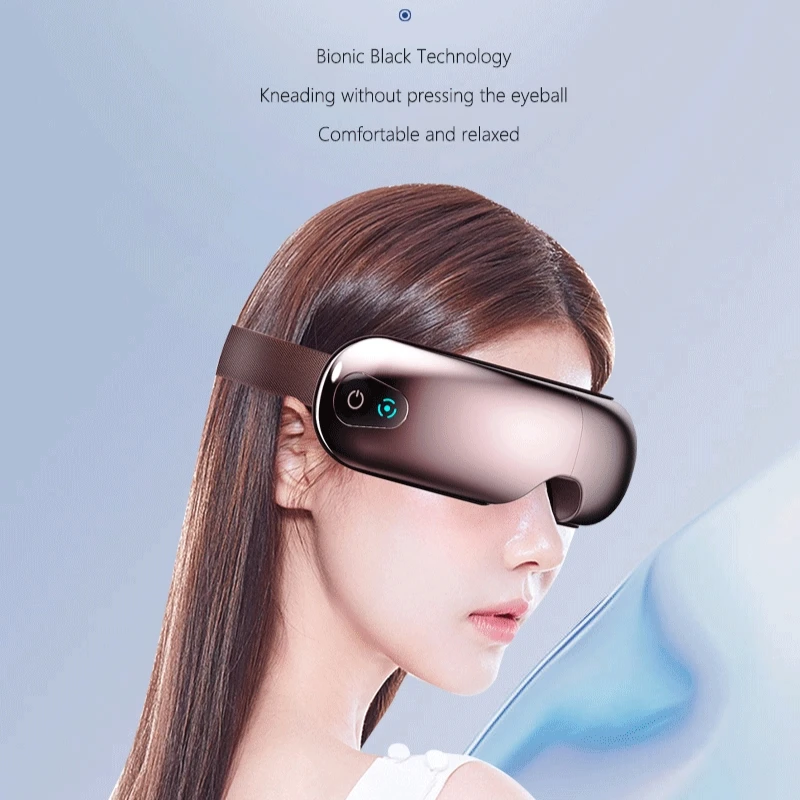 2024 New Products 3D Visualization Eye Massager With Heat Compression Wireless 3 Massage Mode Smart Eyes Massager With Music