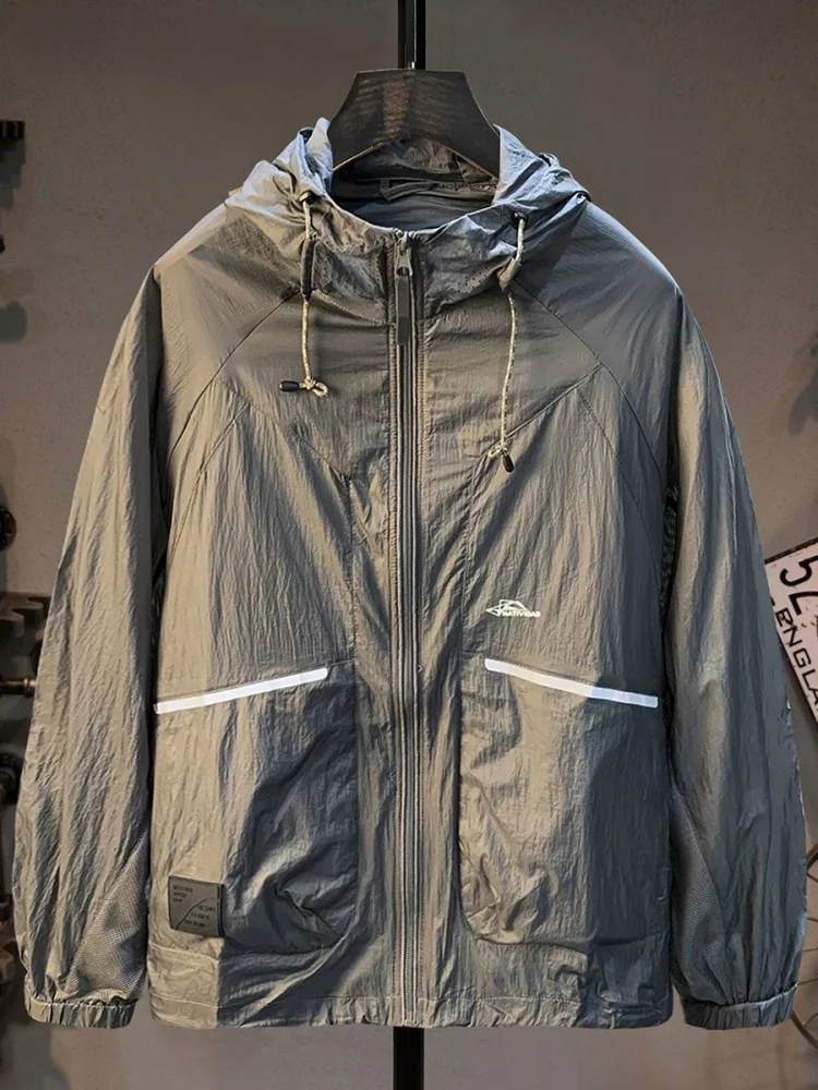 

High-End Lightweight Summer Outdoor Ice Silk Fiing Clothes Men's Loose Fit Hooded UV Protection Outerwear Faionable Sunsc...