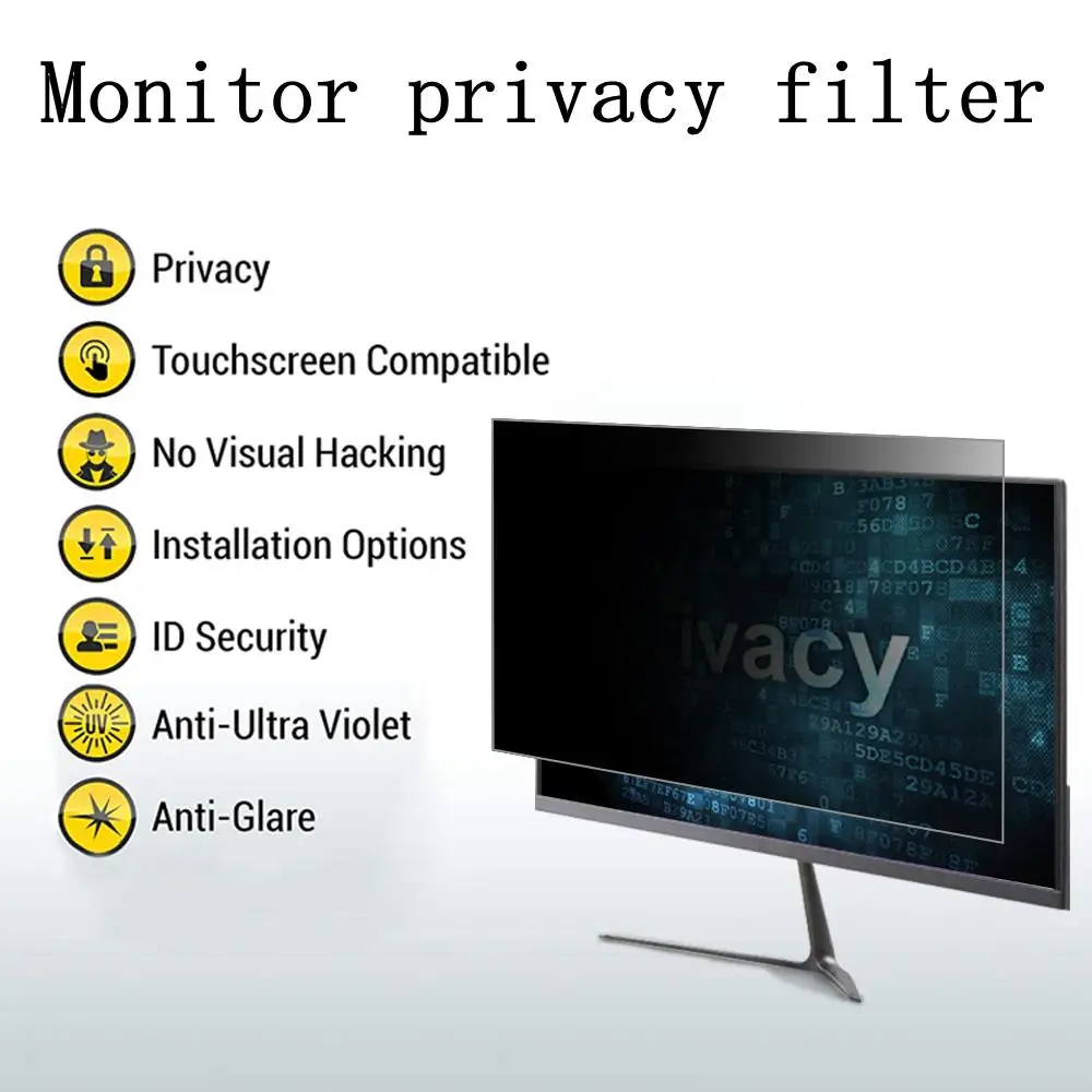 12.5 13.3 14 15.6 17.3 21.5 23.6 23.8 24 Inch Laptop Monitor Privacy Anti Glare Dark Anti-Peek Anti Spy Screen Protector