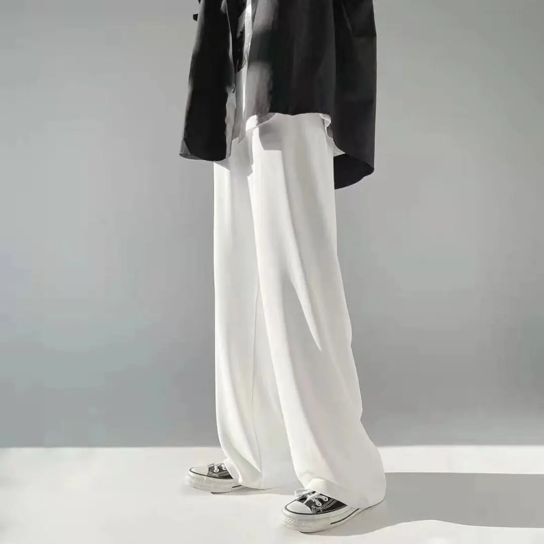 

Smooth Anti-Wrinkle Polyester Chiffon Wide-Leg Pants