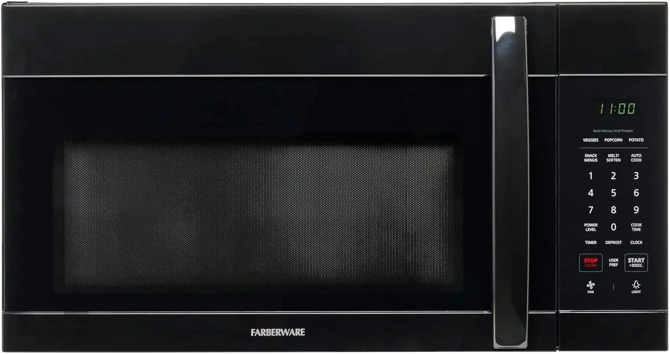 Over-the-Range Microwave Oven, 1.7 Cu. Ft. - 1000W - Auto Reheat, Multi-Stage Cooking, Melt/Soften Feature, Child Saf