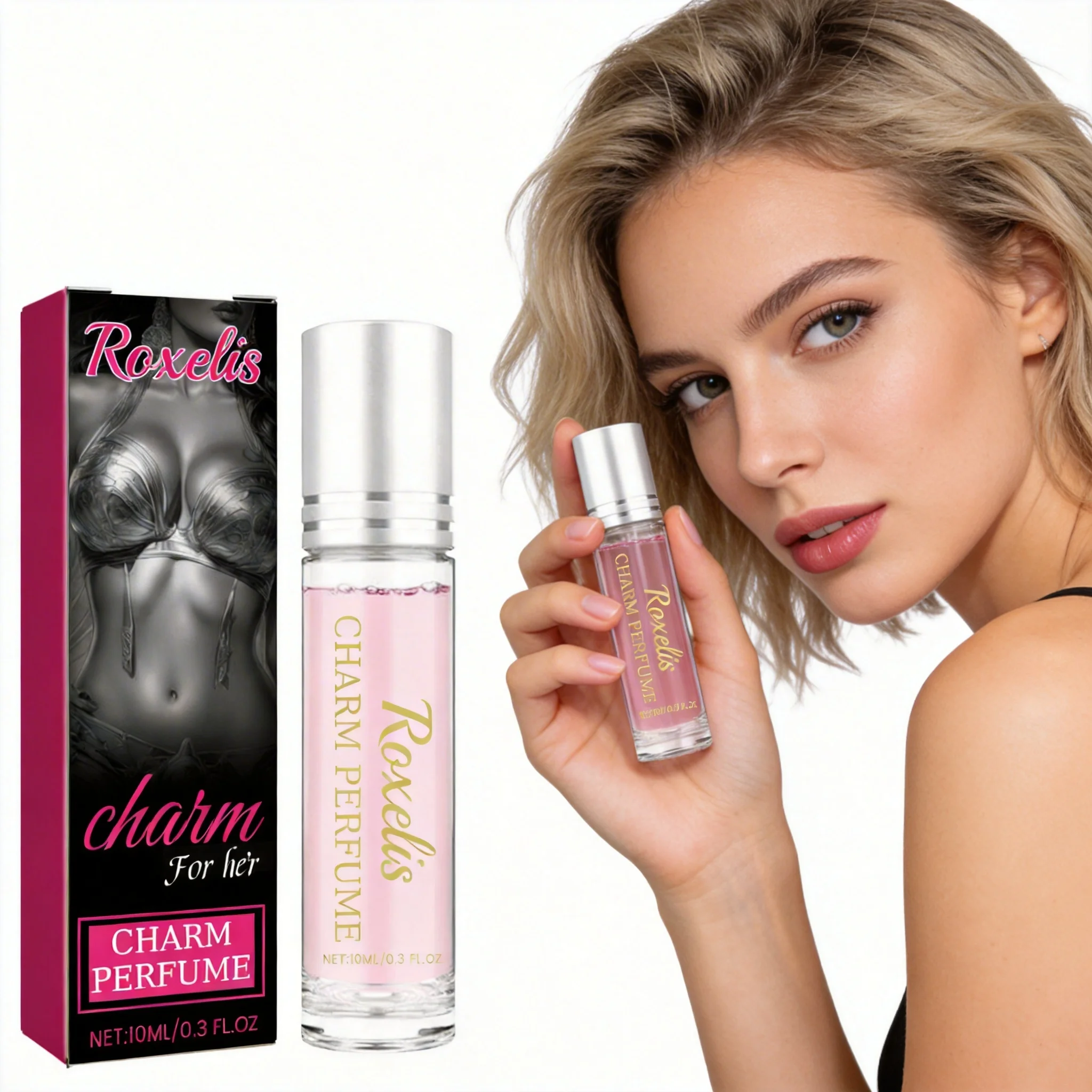 

ROXELIS 10ml Charm Perfume Women Pheromone Perfume Lasting Fresh Elegant Jasmine Fragrance Create Romantic Dating Atmosphere