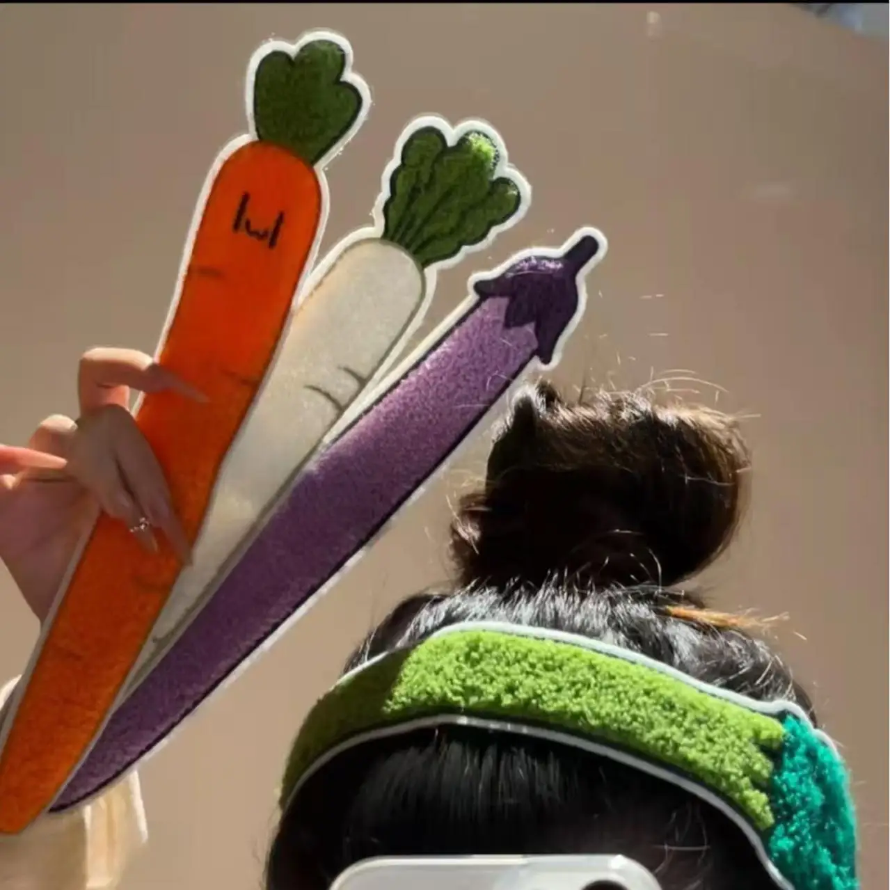 Cute Vegetable Magic Hair Rollers Flocking Carrot Eggplant Radish Hair Curler DIY Hairstyle Hair Styling Tool for Women Girls