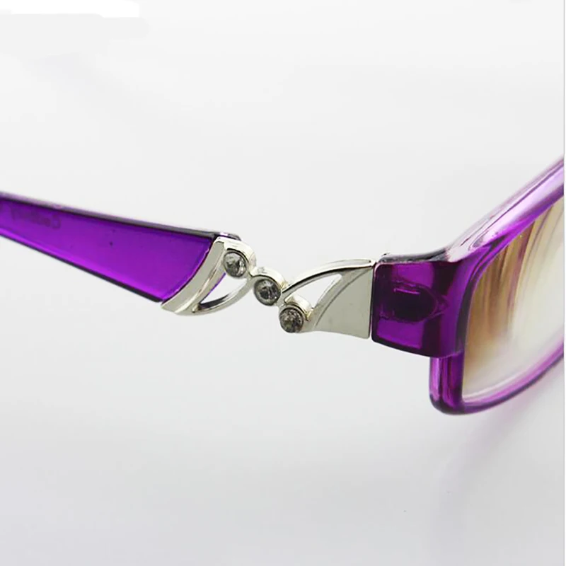 Brand Designer Rhinestone Reading Glasses Women Full Frame Diopter  Eyeglasses Anti-fatigue Eyeglasses